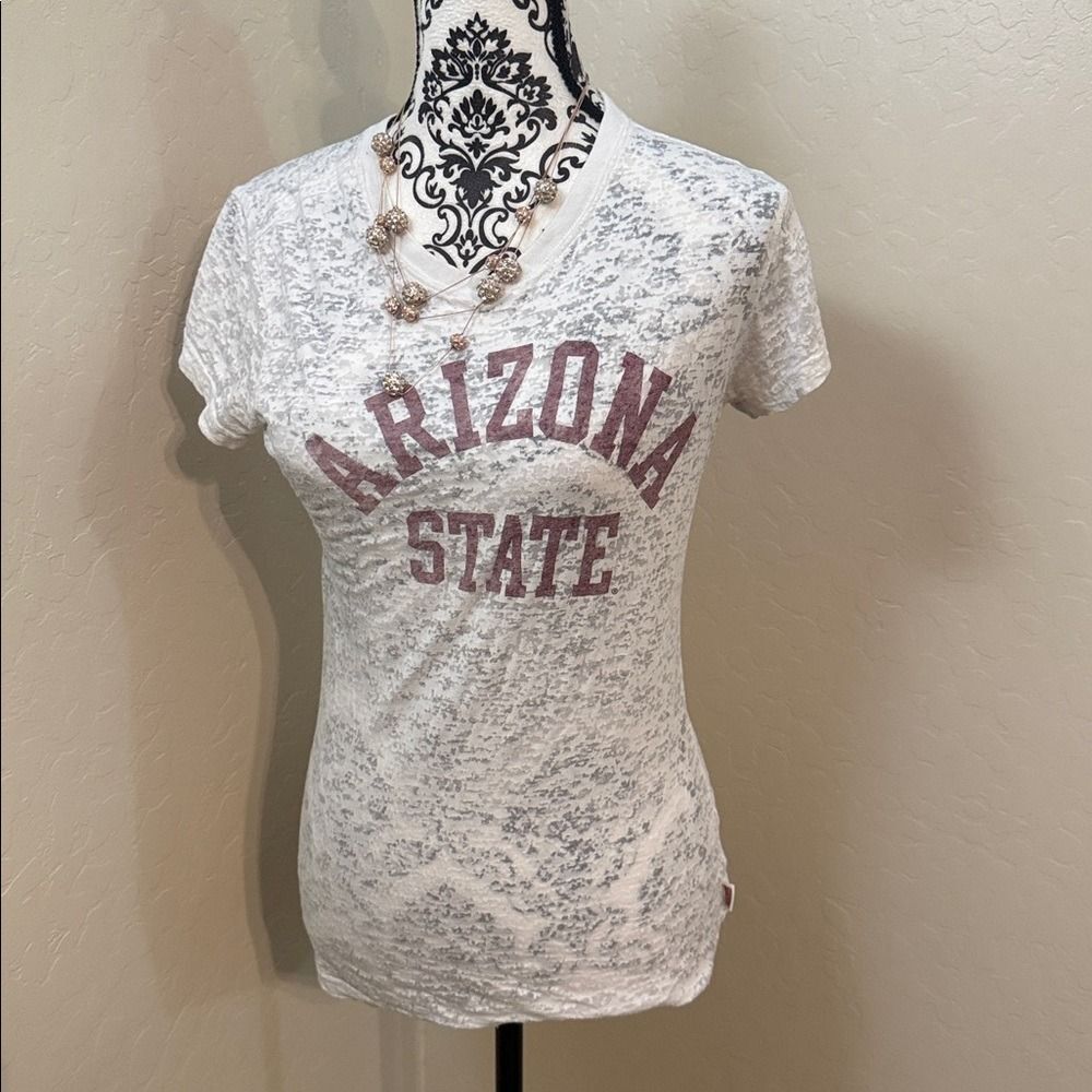 Soffe White Tee with Red and Blue Tag
